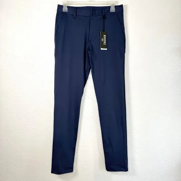 NWT RHONE Commuter Pant Skinny Ultra Slim Fit Men’s 28 x 30 Navy Blue Flex Pants